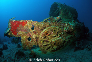 Portside locomotive of the SS Thistlegorm, laying on the ... by Erich Reboucas 